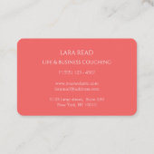 Monogramm, minimalistisches Korallengeschäft Visitenkarte (Rückseite)