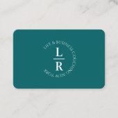 Monogramm, minimalistisches Petroleumgeschäft Visitenkarte (Vorderseite)