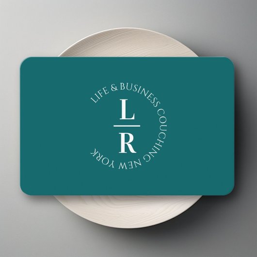 Monogramm, minimalistisches Petroleumgeschäft Visitenkarte