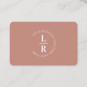 Monogramm, minimalistisches Rostbraungeschäft Visitenkarte (Vorderseite)