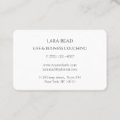 monogramm, minimalistisches weißes schwarzes Gesch Visitenkarte (Rückseite)