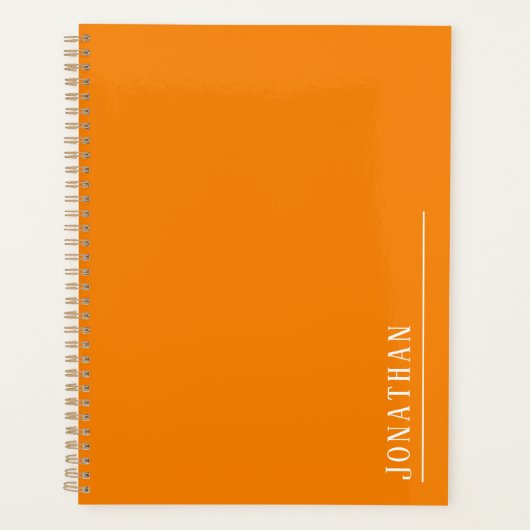 Monogramm-Minimalorange Planer (Vorderseite)