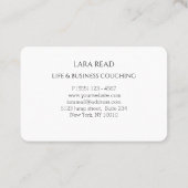 Monogramm, Minimum Coral Business Card Visitenkarte (Rückseite)
