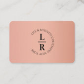 Monogramm, Minimum Kupfergoldengeschäft Visitenkarte (Vorderseite)