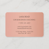 Monogramm, Minimum Kupfergoldengeschäft Visitenkarte (Rückseite)