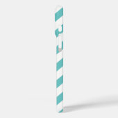 Monogramm Minze und gelbe Diagonalstreifen Case-Mate iPhone Hülle (Rückseite / Links)