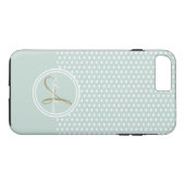 Monogramm-Minzherzen Case-Mate iPhone Hülle (Rückseite (Horizontal))
