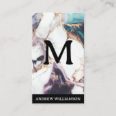 Monogramm | Mischmarmor | Lux Visitenkarte (Vorderseite)