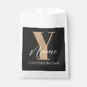 Monogramm mit Anfangsbuchstabe Y und personalisier Geschenktütchen (Vorderseite)