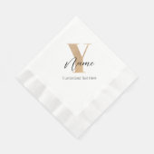 Monogramm mit Anfangsbuchstabe Y und personalisier Serviette (Ecke)