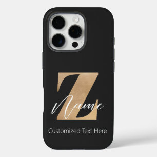 Monogramm mit Anfangsbuchstabe Z und individuellem iPhone 16 Pro Hülle