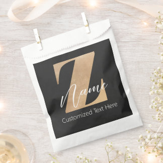 Monogramm mit Anfangsbuchstabe Z und individuellem Geschenktütchen