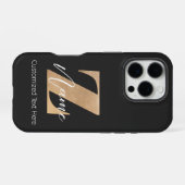Monogramm mit Anfangsbuchstabe Z und individuellem iPhone Hülle (Rückseite (Horizontal))