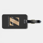 Monogramm mit Anfangsbuchstabe Z und personalisier Gepäckanhänger (Rückseite horizontal)