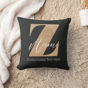 Monogramm mit Anfangsbuchstabe Z und personalisier Kissen