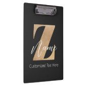 Monogramm mit Anfangsbuchstabe Z und personalisier Klemmbrett (Rechts)