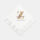 Monogramm mit Anfangsbuchstabe Z und personalisier Serviette (Ecke)