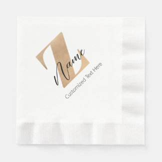 Monogramm mit Anfangsbuchstabe Z und personalisier Serviette