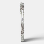 Monogramm mit atemberaubendem weißem Metallic Case-Mate iPhone Hülle (Rückseite / Links)