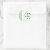 Monogramm mit Bamboo-Hintergrund - Buchstabe B Runder Aufkleber (Tasche)