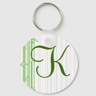Monogramm mit Bamboo-Hintergrund - Buchstabe K Schlüsselanhänger