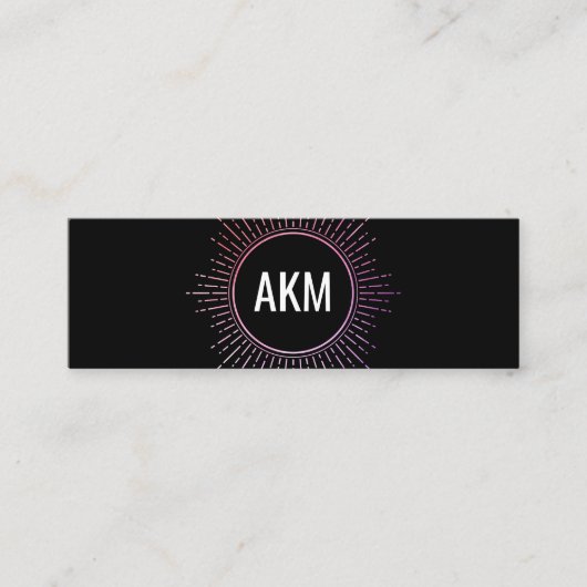 Monogramm mit Beleuchtungselementen Mini Visitenkarte (Vorderseite)