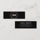 Monogramm mit Beleuchtungselementen Mini Visitenkarte (Vorne/Hinten)