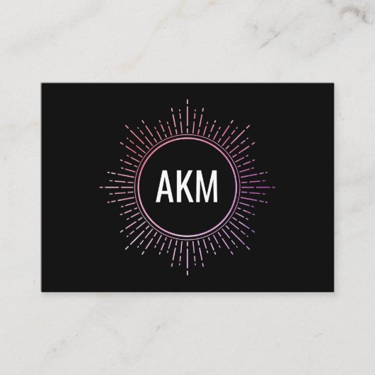 Monogramm mit Beleuchtungselementen Visitenkarte (Vorderseite)