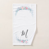 Monogramm mit Blumen Badhandtuch Set (Handtuch)