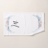 Monogramm mit Blumen Badhandtuch Set (Handtuch)