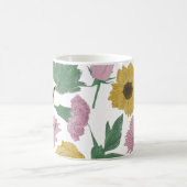 Monogramm mit Blumenlinien Kaffeetasse (Mittel)