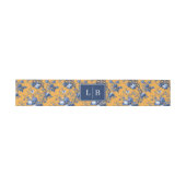 Monogramm mit Blumenmuster Einladungsbanderole (Flach)