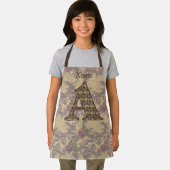 Monogramm mit Blumenmuster Initial A Elegante Ihre Schürze (Insitu)