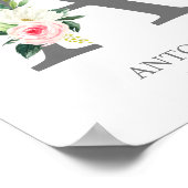 Monogramm mit Buchstabe A, Erstdrucke Poster (Ecke)