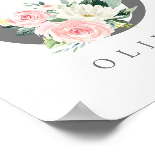 Monogramm mit Buchstabe O, erste Drucke (Ecke)