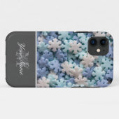 Monogramm mit bunten Zuckerschneeflocken! Case-Mate iPhone Hülle (Rückseite (Horizontal))