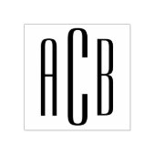 Monogramm mit drei Buchstaben Gummistempel (Prägung)