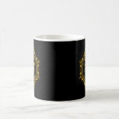 Monogramm mit drei Buchstaben und Name in Gold-Cir Kaffeetasse (Mittel)