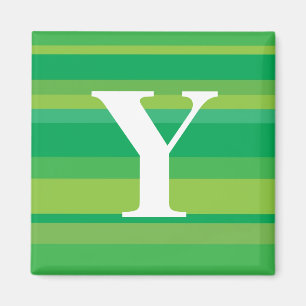 Monogramm mit einem bunten gestreiften Hintergrund Magnet