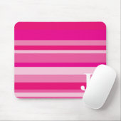 Monogramm mit einem bunten gestreiften Hintergrund Mousepad (Mit Mouse)