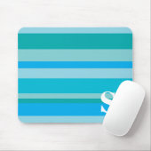 Monogramm mit einem bunten gestreiften Hintergrund Mousepad (Mit Mouse)