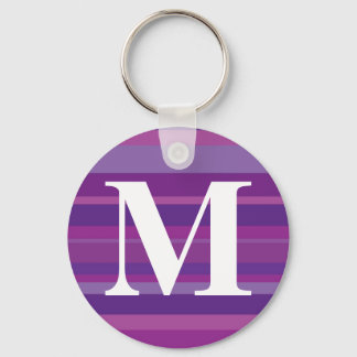 Monogramm mit einem farbigen Streifen - m Schlüsselanhänger