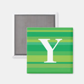 Monogramm mit einem farbigen Streifen - Y Magnet (Vorderseite/Rückseite)