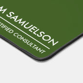 Monogramm mit einfachem Namen 2 Zeilen mit benutze Schreibtischunterlage (Ecke)