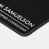 Monogramm mit einfachem Namen 2 Zeilen mit benutze Schreibtischunterlage (Ecke)