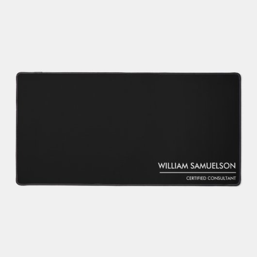 Monogramm mit einfachem Namen 2 Zeilen mit benutze Schreibtischunterlage (Vorderseite)