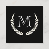 Monogramm mit Elementen Quadratische Visitenkarte (Vorderseite)
