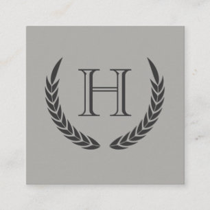 Monogramm mit Elementen Quadratische Visitenkarte
