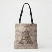 Monogramm mit floralen Anfangsbuchstaben Ein elega Tasche (Vorderseite)