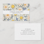 Monogramm mit Gänseblümchen-Muster Visitenkarte (Vorne/Hinten)